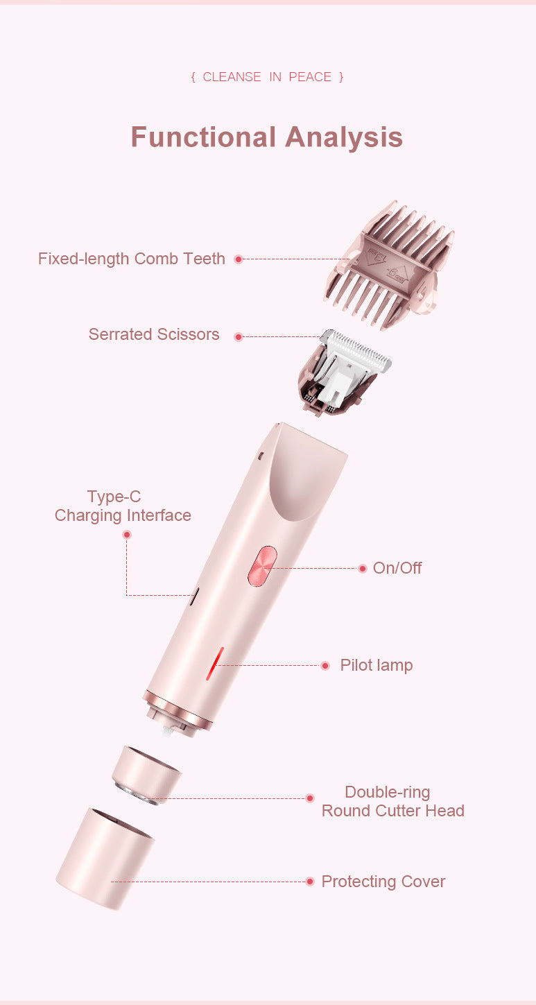 Skin8Co. - Double-Head Trimmer (Versatile Hair Removal)(Rechargable)