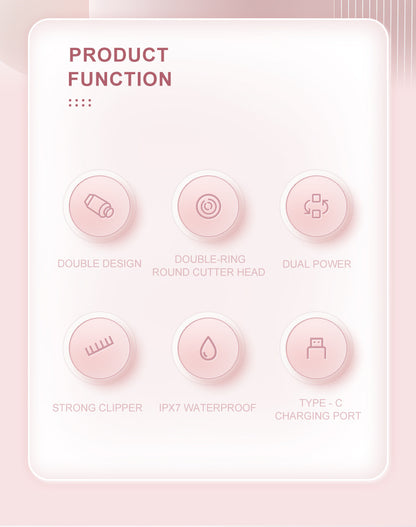 Skin8Co. - Double-Head Trimmer (Versatile Hair Removal)(Rechargable)